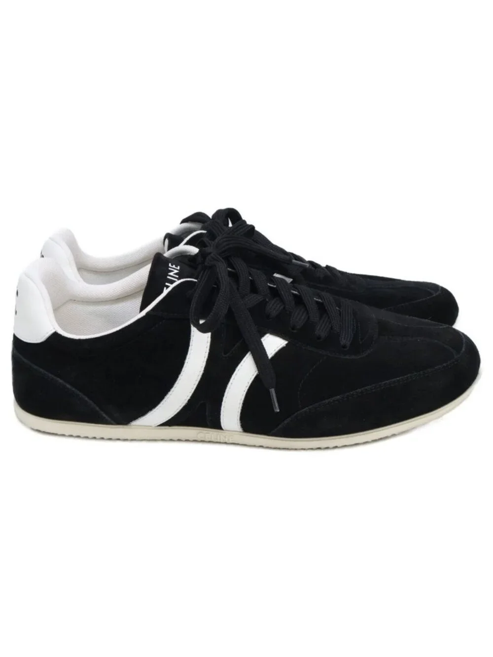 Celine Triomphe Lace Up Low Cut Sneakers